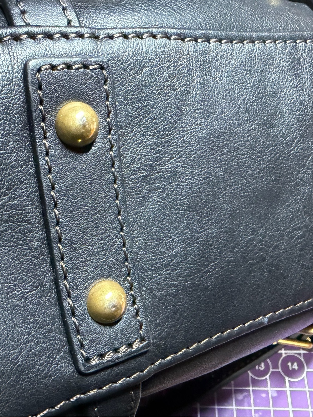 Dooney & Bourke Nano Black Satchel with Gold Hardware - Picture 2 of 9